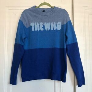 The Who band blue striped 60s mod inspired sweater